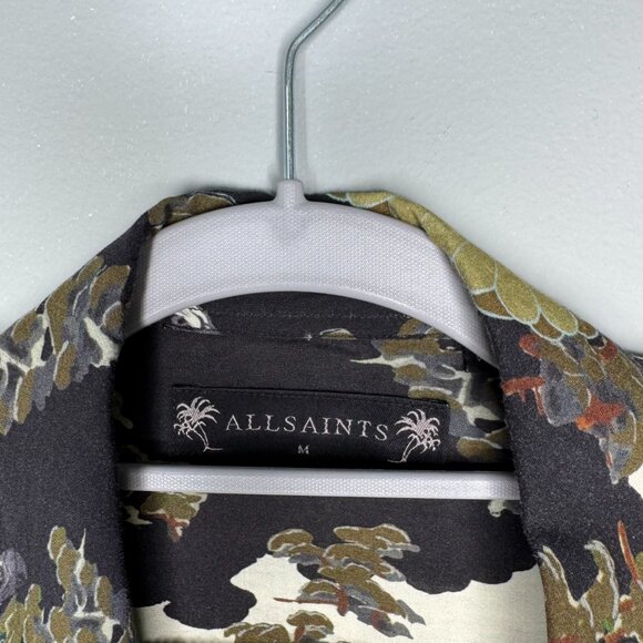 All Saints Standard Fit Eagle Long Sleeve Button Down Shirt - Picture 4 of 6